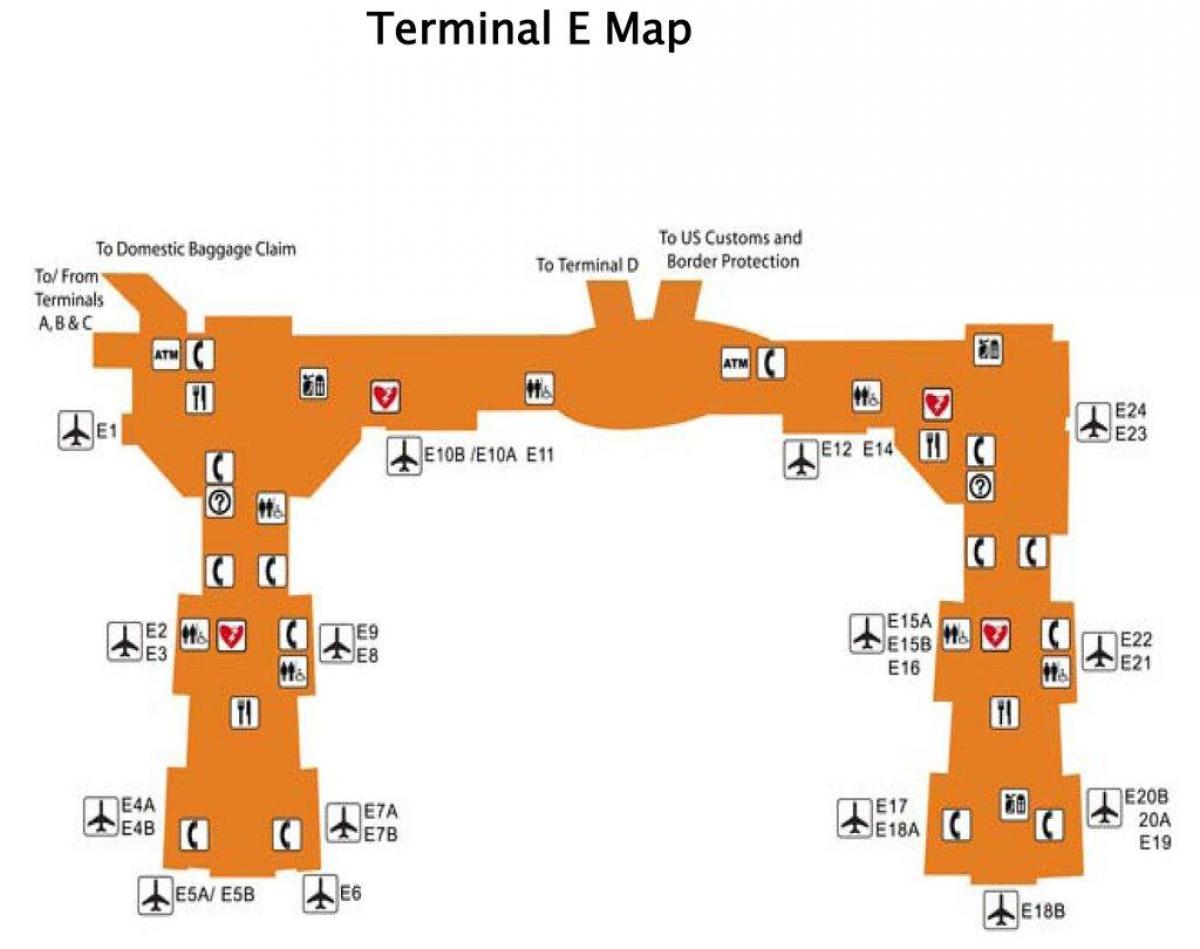 Χιούστον αεροδρόμιο τερματικό e χάρτης