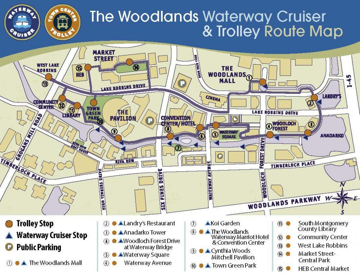 το Woodlands mall χάρτης
