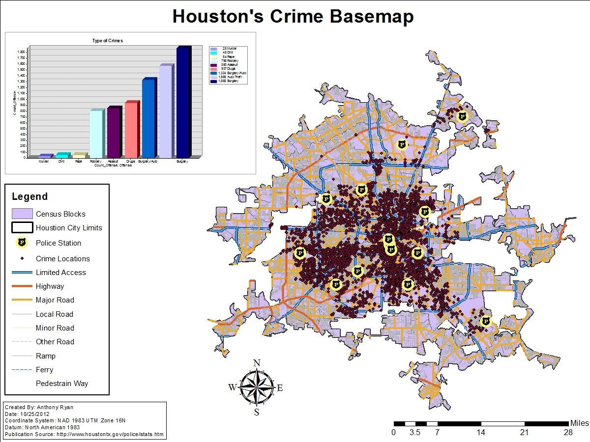 Χιούστον ποσοστό εγκληματικότητας χάρτης