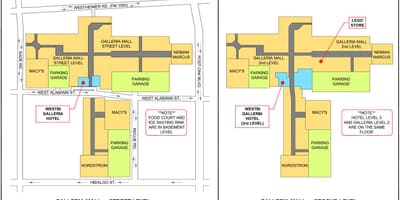 Houston Galleria mall χάρτης