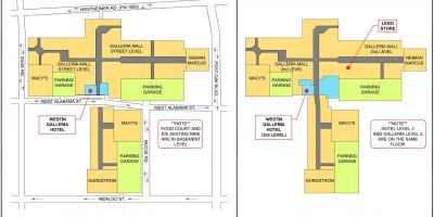 Houston Galleria mall χάρτης