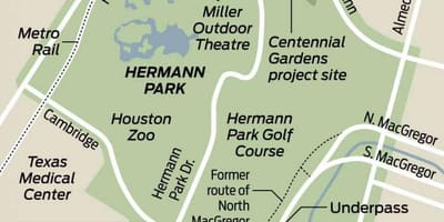 Χάρτης του Hermann park