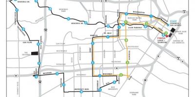 Χάρτης της Houston marathon