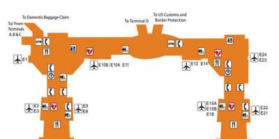 Χιούστον αεροδρόμιο τερματικό e χάρτης