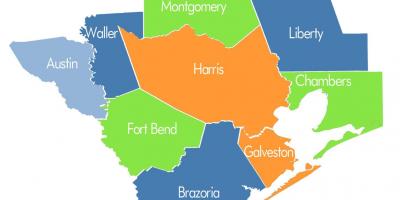 County εμφάνιση χάρτη Χιούστον