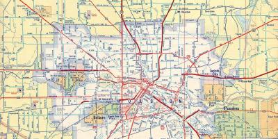 Χάρτης του Χιούστον αυτοκινητόδρομους